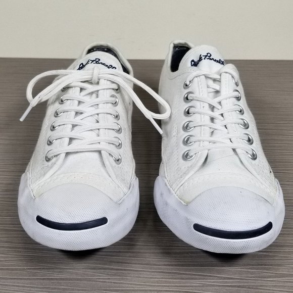 Converse Jack Purcell' Low Top Sneaker, White Canvas, Womens Size 5.5 US / 36 - Picture 2 of 10